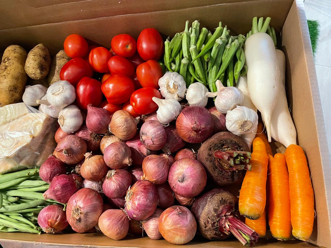 Fresh locally sourced vegetables